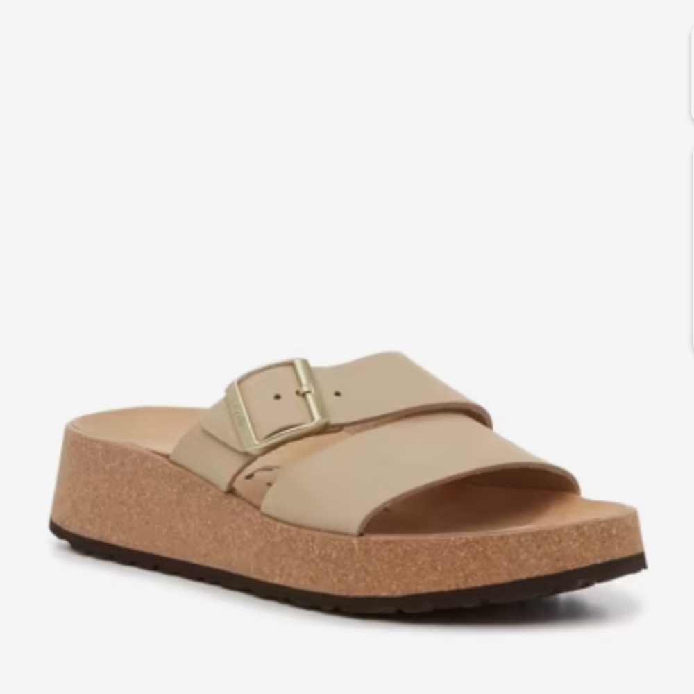 Women’s Papillio by Birkenstock Tan Almina Wedge Sandal size 40